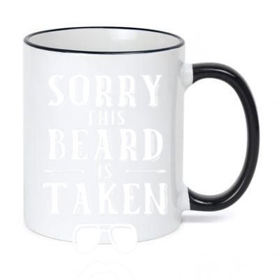 Sorry This Beard Is Taken Gift Valentines Day Gift 11oz Black Color Changing Mug