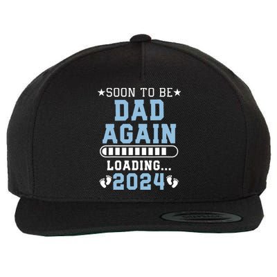 Soon To Be Dad Again Promoted To Dad Again 2024 Wool Snapback Cap