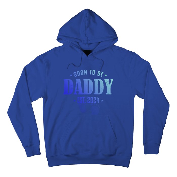 Soon To Be Daddy Est 2024 Vintage Dad To Be Fathers Day Gift Hoodie