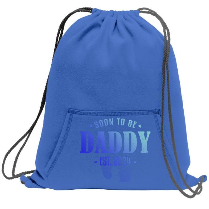 Soon To Be Daddy Est 2024 Vintage Dad To Be Fathers Day Gift Sweatshirt Cinch Pack Bag