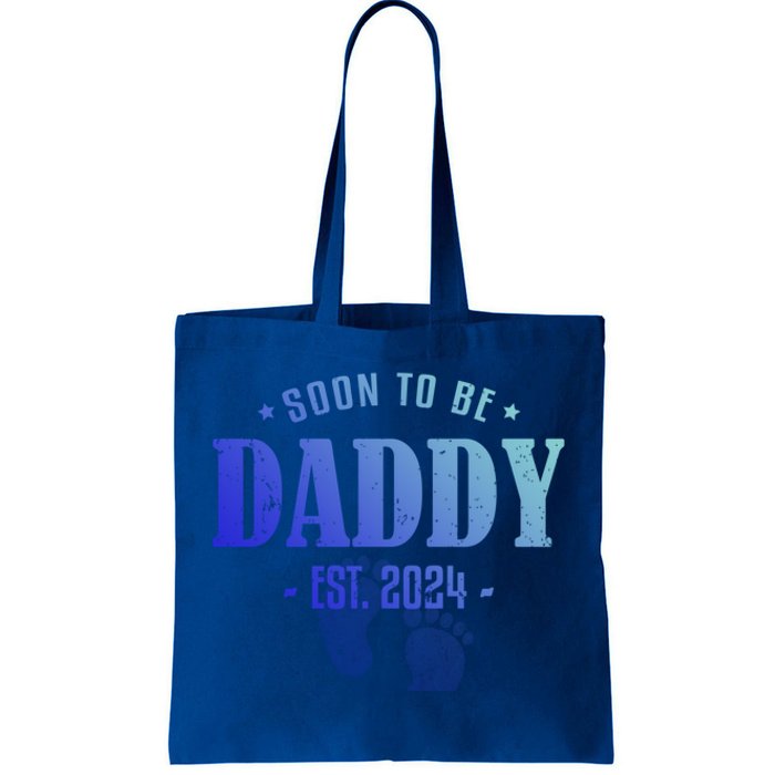 Soon To Be Daddy Est 2024 Vintage Dad To Be Fathers Day Gift Tote Bag