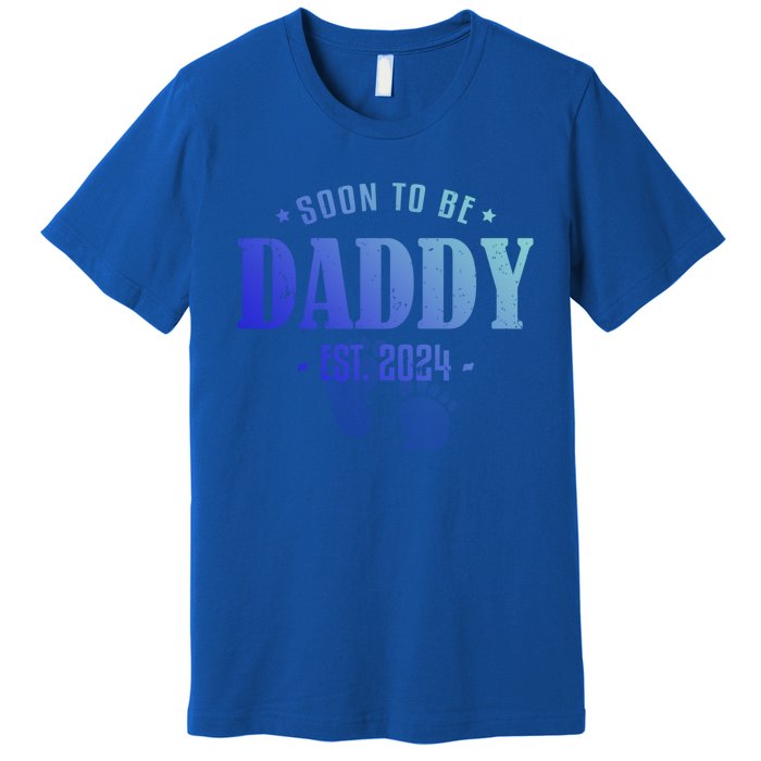 Soon To Be Daddy Est 2024 Vintage Dad To Be Fathers Day Gift Premium T-Shirt