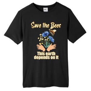 Save The Bees This Earth Depends On It Earth Life Gift Tall Fusion ChromaSoft Performance T-Shirt