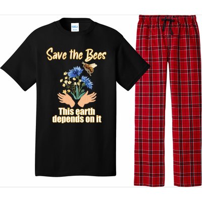 Save The Bees This Earth Depends On It Earth Life Gift Pajama Set