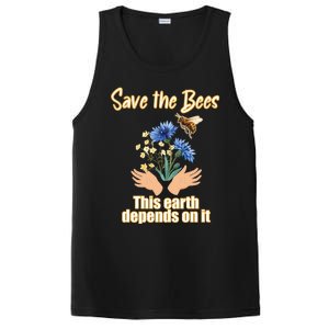 Save The Bees This Earth Depends On It Earth Life Gift PosiCharge Competitor Tank