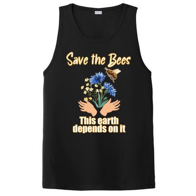 Save The Bees This Earth Depends On It Earth Life Gift PosiCharge Competitor Tank