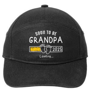 Soon To Be Grandpa 2025 Loading Promoted To Grandpa 2025 Gift 7-Panel Snapback Hat