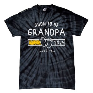 Soon To Be Grandpa 2025 Loading Promoted To Grandpa 2025 Gift Tie-Dye T-Shirt