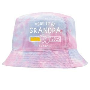 Soon To Be Grandpa 2025 Loading Promoted To Grandpa 2025 Gift Tie-Dyed Bucket Hat