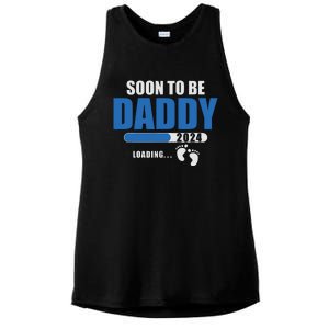 Soon To Be Daddy 2024 Est 2024 Fathers Day First Time Dad Ladies PosiCharge Tri-Blend Wicking Tank