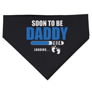 Soon To Be Daddy 2024 Est 2024 Fathers Day First Time Dad USA-Made Doggie Bandana