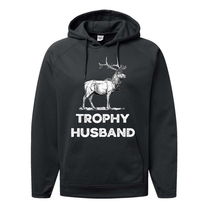 S Trophy Buck FatherS Day Design For Husband Performance Fleece Hoodie