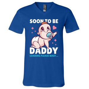 Soon To Be Daddy Loading Please Wait For Father's Day Cute Gift V-Neck T-Shirt