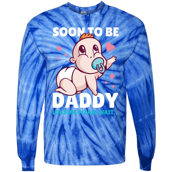 Soon To Be Daddy Loading Please Wait For Father's Day Cute Gift Tie-Dye Long Sleeve Shirt