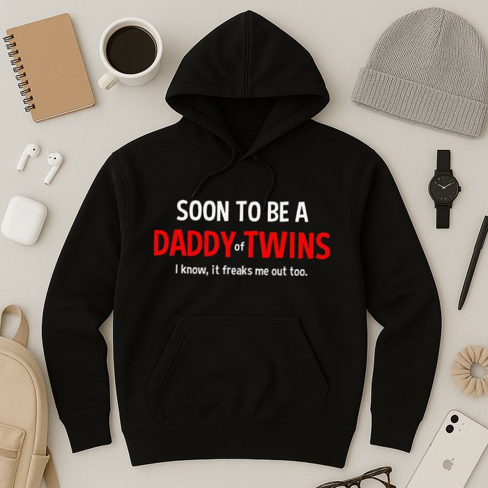 Soon To Be A Daddy Of Twins Expecting Father Hoodie
