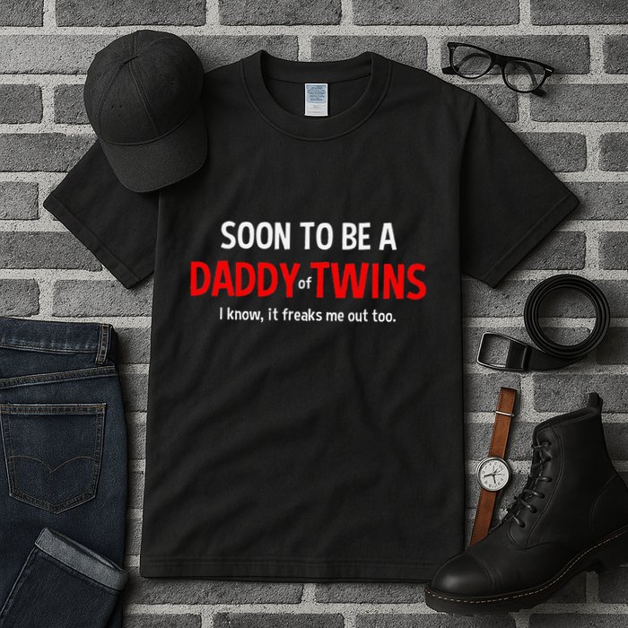 Soon To Be A Daddy Of Twins Expecting Father Tall T-Shirt