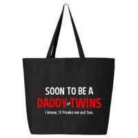 Soon To Be A Daddy Of Twins Expecting Father 25L Jumbo Tote