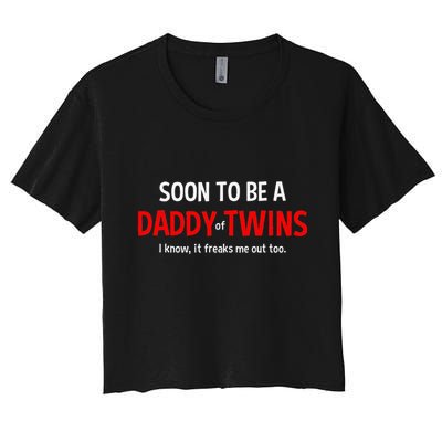 Soon To Be A Daddy Of Twins Expecting Father Crop Top