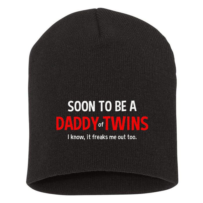 Soon To Be A Daddy Of Twins Expecting Father Short Acrylic Beanie