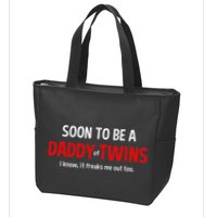 Soon To Be A Daddy Of Twins Expecting Father Zip Tote Bag