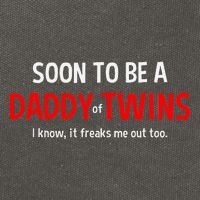 Soon To Be A Daddy Of Twins Expecting Father Cotton Canvas Backpack