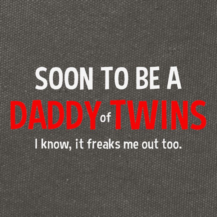 Soon To Be A Daddy Of Twins Expecting Father Cotton Canvas Backpack