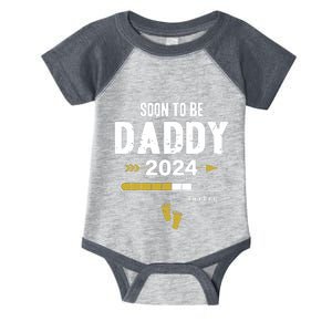 Soon To Be Daddy 2024 Loading Father Pregnancy Birth Baby Infant Baby Jersey Bodysuit