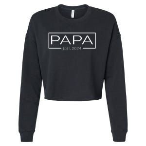 Soon To Be Papa 2024 Fatherhood Celebration Cropped Pullover Crew