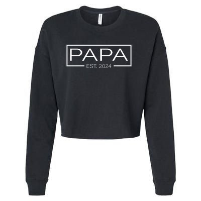 Soon To Be Papa 2024 Fatherhood Celebration Cropped Pullover Crew