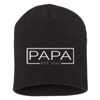 Soon To Be Papa 2024 Fatherhood Celebration Short Acrylic Beanie