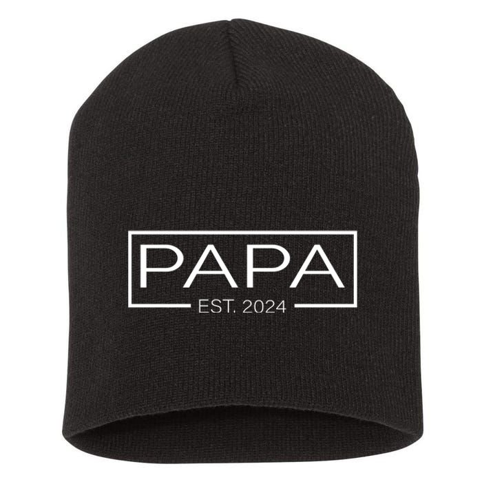 Soon To Be Papa 2024 Fatherhood Celebration Short Acrylic Beanie