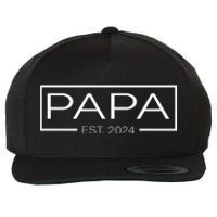 Soon To Be Papa 2024 Fatherhood Celebration Wool Snapback Cap