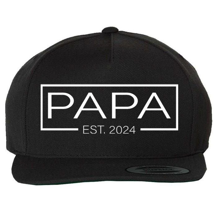 Soon To Be Papa 2024 Fatherhood Celebration Wool Snapback Cap