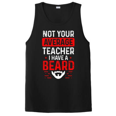 School Teacher Beards Not Your Average Bearded Teacher PosiCharge Competitor Tank