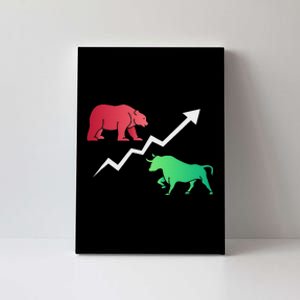 Stock Trading Bull And Bear Day Trader Stock Investor Canvas