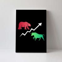 Stock Trading Bull And Bear Day Trader Stock Investor Canvas