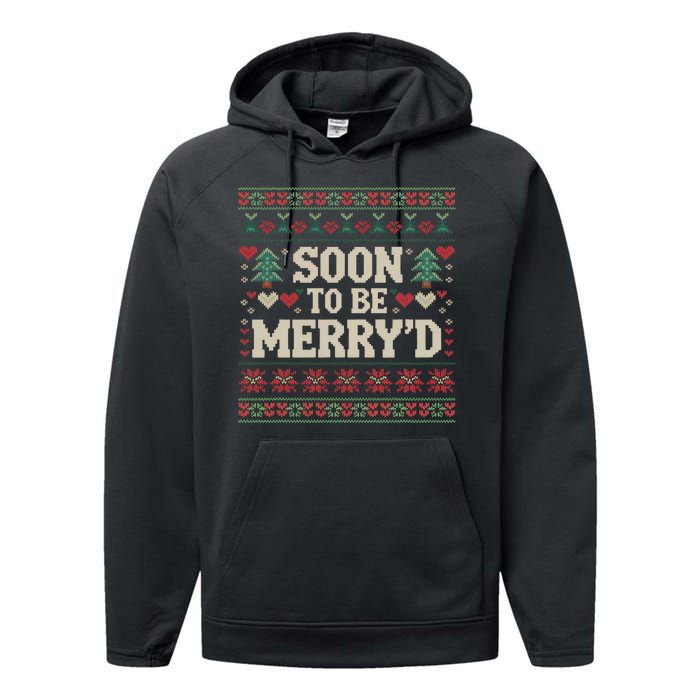 Soon To Be MerryD Engaged Couples Matching Ugly Christmas Performance Fleece Hoodie