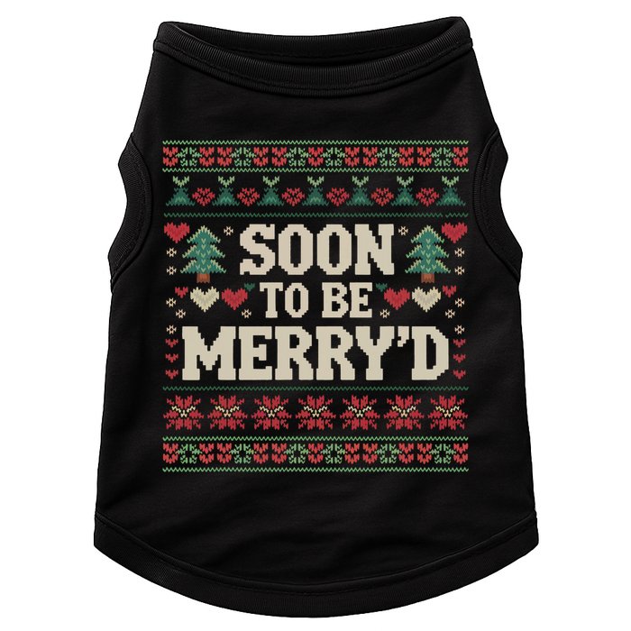 Soon To Be MerryD Engaged Couples Matching Ugly Christmas Doggie Tank