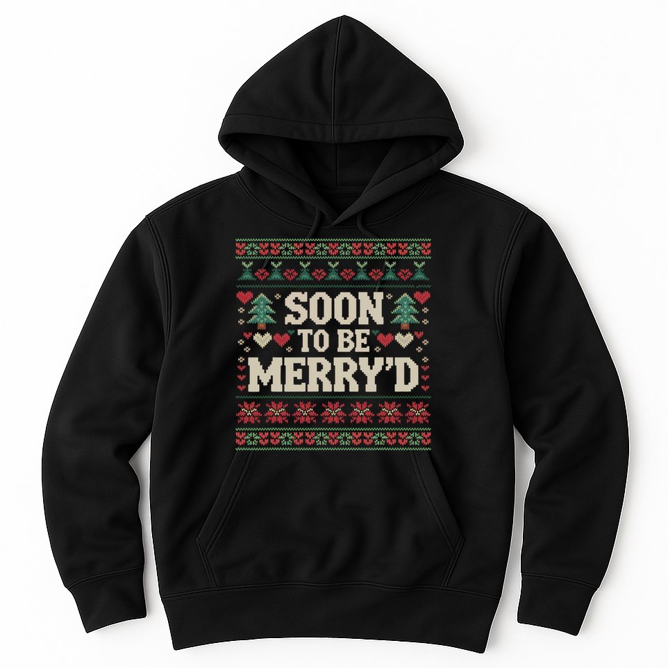 Soon To Be MerryD Engaged Couples Matching Ugly Christmas Hoodie