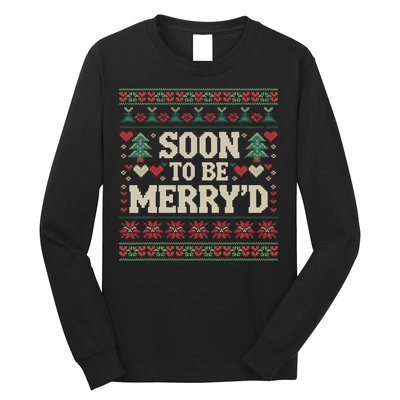 Soon To Be MerryD Engaged Couples Matching Ugly Christmas Long Sleeve Shirt