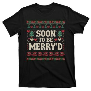 Soon To Be MerryD Engaged Couples Matching Ugly Christmas T-Shirt