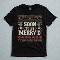Soon To Be MerryD Engaged Couples Matching Ugly Christmas T-Shirt