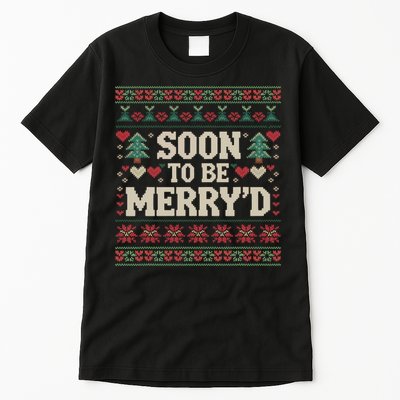Soon To Be MerryD Engaged Couples Matching Ugly Christmas Tall T-Shirt