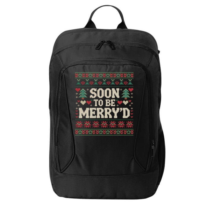 Soon To Be MerryD Engaged Couples Matching Ugly Christmas City Backpack