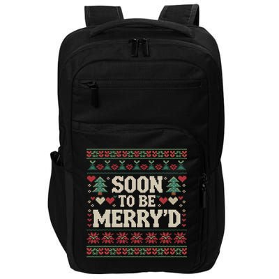Soon To Be MerryD Engaged Couples Matching Ugly Christmas Impact Tech Backpack
