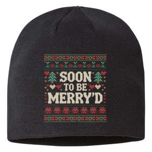 Soon To Be MerryD Engaged Couples Matching Ugly Christmas Sustainable Beanie