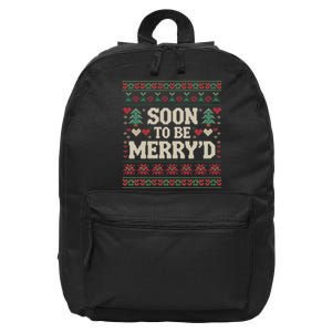 Soon To Be MerryD Engaged Couples Matching Ugly Christmas 16 in Basic Backpack