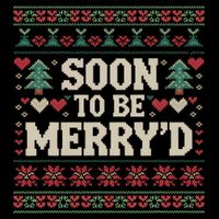 Soon To Be MerryD Engaged Couples Matching Ugly Christmas 16 in Basic Backpack