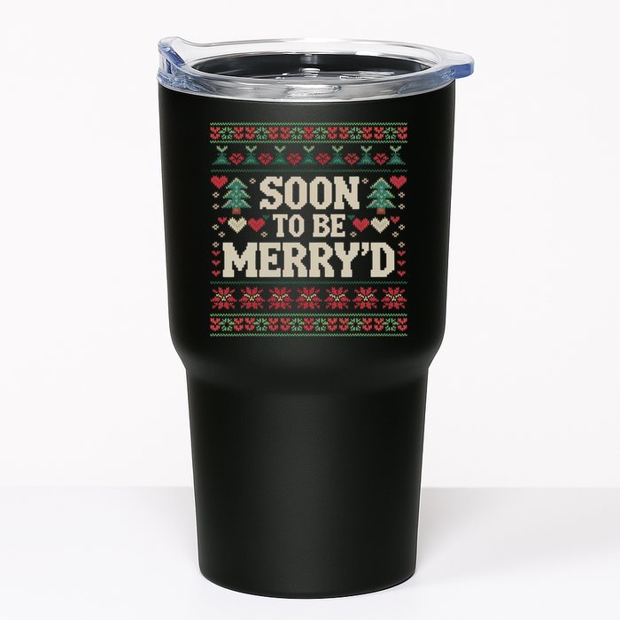 Soon To Be MerryD Engaged Couples Matching Ugly Christmas Tumbler