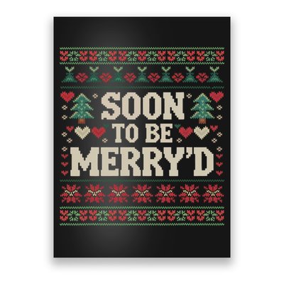 Soon To Be MerryD Engaged Couples Matching Ugly Christmas Poster
